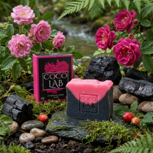 Charcoal - Rose soap