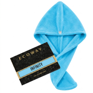 ⁦تربون الشعر ازرق Microfiber Nano Turban - Baby blue⁩ - الصورة ⁦3⁩